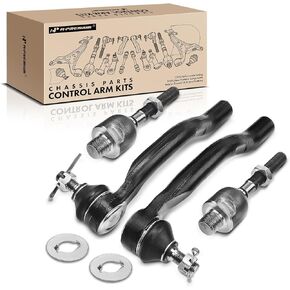 A-Premium Set of 4, Front Inner & Outer Tie Rod End Kit, Compatible with Honda Accord 2008 2009 2010 2011 2012