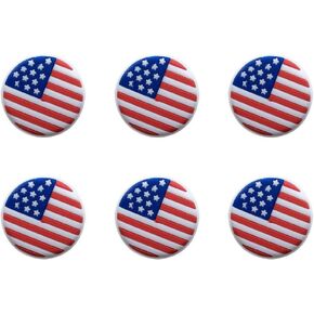 Amosfun 6PCS Tennis Racket Vibration Silicone American Flag Tennis Racquet Shock Absorbers Tennis Racket Strings Dampers for Player