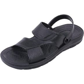 صندل رجالي مفتوح من الأمام باللون الأسود من العلامة التجارية Starbay مقاس 8 in Kuwait