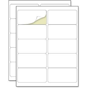 75 Sheets, 4" x 5" - Large Printable Shipping Labels, Labels for Storage Bins - for Laser/Inkjet Printers