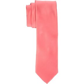 Vesuvio Napoli NeckTie Solid CORAL PINK Color Men's Neck Tie