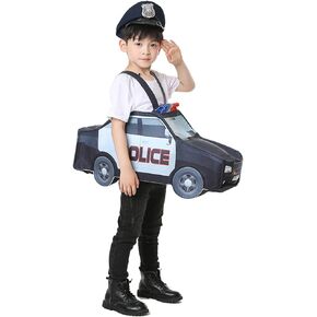 Toddler Police Car Costume for School events, parties, Halloween，Toddler（2-4） years