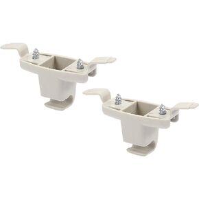 X AUTOHAUX 2pcs Beige Car Plastic Sun Visor Hook Clip Bracket Retainer 51168243575 for BMW E46 M3