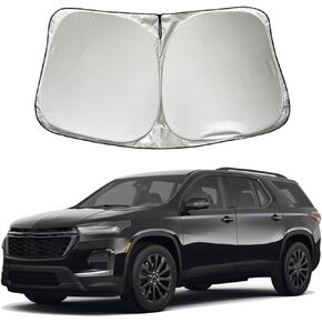Car Windshield Sun Shade Sunshade Compatible with Chevy Tahoe 2007-2024 Suburban 2007-2024 Traverse 2018-2024 Blazer 2019-2020 2021 2022 2023 2024 Accessories, Car Front Window Sun Shield