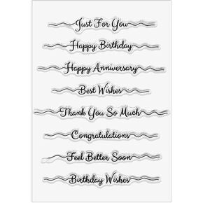 Just for You Love You Miss You Happy Anniversaryn Thank You Clear Stamp Cards for Embossing Folder Template Crafts Card Album Creative Scrapbooking (5)