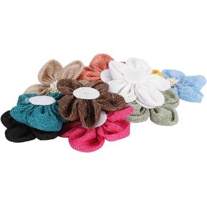 12Pcs Burlap Flowers, Hand Made Craft Flower for Home DIY Wedding Decoration with 12 Burlap Flowers