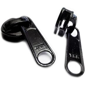 YKK #10 Black, Long Tab Semi-Swivel Slider, Zinc Alloy, #10C-1-BLK