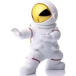 Astronaut Figurine,Astronaut Decor,Kung Fu Astronaut Figure Sculpture Spaceman Décor,Sculptures Home Décor,White Gold Shelf Decoration,Table Decor,Cute Mini Space Figure Ornament Decorative Astronaut in Kuwait