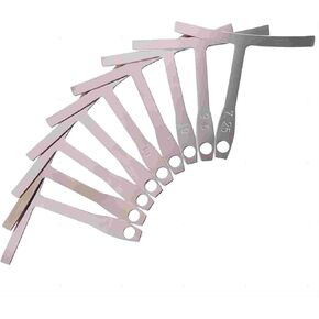 9 Piece Guitar Measuring Ruler Stainless Steel T-Shape Guitar Ruler Electric Bass Fingerboard T-Shape Guitar Curvature Ruler