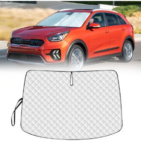 Jaronx Upgraded Windshield Sun Shade Compatible with 2007-2023 Toyota Tundra, Thicken 4-Layers Foldable Sunshade Sun Visor Protector Blocks UV Rays Heat Shield Front Window Shade Keep Your Car Cool