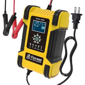 12-Amp Trickle Battery Quick Charger for Wet/GEL/SLA/LiFePO4/Lead-Acid/AGM Batteries,12V/24V 7-Stage Multifunctional Battery Charger/Maintainer, for Truck/ATV/Motorcycle/Lawn Mower/Marine etc