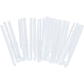 Crochet Hooks, 20Pcs Crystal Resin Silicone Crochet Hook Set DIY Crochet Knitting Sweaters Tools Making Silicone Craft for Yarn Crafts DIY Enthusiasts