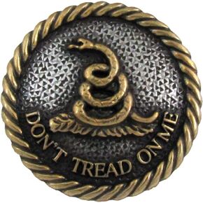Treasure Gurus Don't Tread on Me Screw Back Concho Leathercraft Accessory US Marines Gift