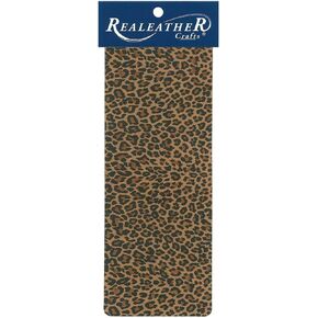 Realeather Printed Leather Trim - Mini Leopard, 9" x 3"