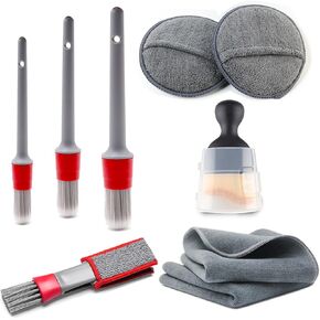 Car Interior Detailing Cleaning Brush Kit, AWSOM Scratch Free Vehicle Brush Dusters Kit for Interior Exterior Cleaning, Upgraded