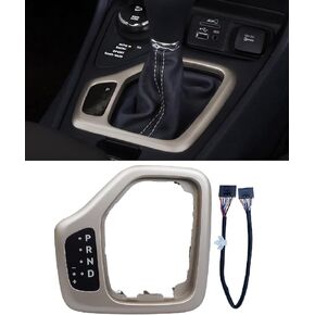 Transmission Shifter Bezel with Harness Kit Fits for Jeep Cherokee 2014 2015 2016 2017 Replace 601-401 5YD27LS5AA 68413957AA (Upgrade Gold)