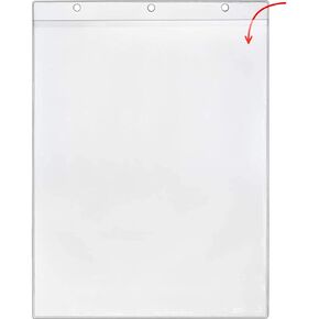 StoreSMART - Sheet Protector - Holes on Short Side, Open Short Side - 25-Pack - 8 1/2" x 11" - Clear Vinyl Plastic - VH1430-25