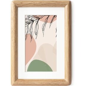 Axeman 22x28 Poster Frame, 22 x 28 Picture Frame with Mat for 18x24, Oak 22 x 28 Frame with Tempered Glass, Natural Wood Picture Frame for Hanging Horizontally or Vertically - Oak
