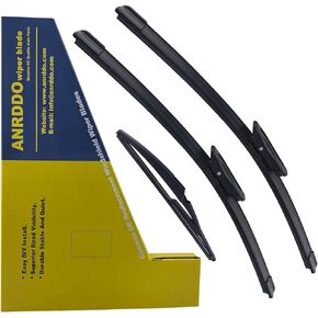 3 Wipers Factory Replacement For Mini Cooper 2013 R56 Original Equipment Windshield Wiper Blades Set - 18"+19"+10" Bayonet Wiper Arm (Set of 2) Not For J Hook