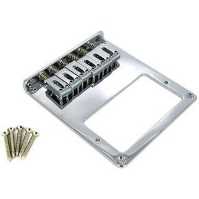 Telecaster(tm)-style Bottom-Loading Chrome Electric Guitar Bridge Plate for Humbucker Pickups