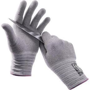 LANON Wahoo Cut Resistant Gloves ANSI A4 Cut Proof Work Gloves, Extreme Lightweight & Thin, Fiberglass-free, 3D-Comfort Fit, Breathable, Food Grade Upgrade Safety Anti Cutting Gloves, 1 Pair, Small