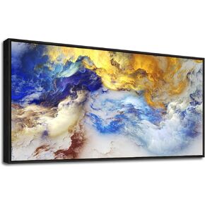 MHARTK66 Wall Art For Living Room Bedroom Wall Hanging Office Decor Framed Art Prints Kitchen Wall Decor Artwork Abstract Watercolor Large Canvas Painting Wall Art Decoration Black Framed 3 Piece