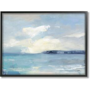 Stupell Industries Abstract Ocean View Landscape Framed Wall Art, Design by Julia Purinton