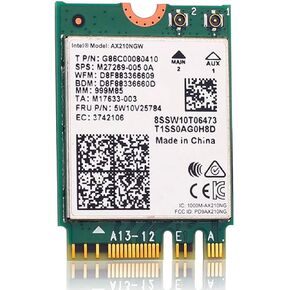 EDUP WiFi 6E Wireless Card Intel AX210 NGW Bluetooth 5.3 5400Mbps Tri-Band 2.4Ghz/5Ghz/6Ghz Network Adapter for Laptop Support Windows 10/11 (64bit) M.2/NGFF