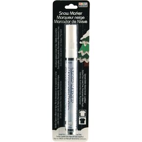 Uchida 1022S-C Marvy Fine Point Paper and Fabric Embellishing Snow Marker, White