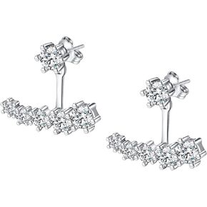Incaton 16G Cartilage Earrings Set Hypollergenic Screw Back Stud Earrings Helix Tragus Earrings for Women Silver Cartilage Hoop Earrings