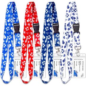 Retractable Cruise Lanyard,4 Pack Cruise Lanyard with Waterproof Id Badge Holder for All Cruises Ships Key Cards