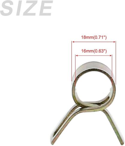 Spring Hose Clamps (16mm/0.63") 20Pcs, Metal Clip - for Home Garden Tube Pipe Fastening in Saudi Arabia
