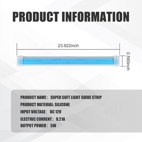 2 PCS Car LED Strip Lights, 23.6" Daytime Running Lights Bars, Super Bright LED Light Guide Strips, Automobile Decorative Lights, Universal for Most Cars, Trucks and Vans (White) in Saudi Arabia