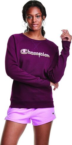 Champion Women's Powerblend Crew, Classic Script in Saudi Arabia
