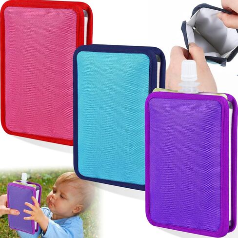 3pcs Pouch Cooler Food Pouch Cooler Insulated Cooler Holder Fits Standard 3.5-4 oz Food Pouches for Baby Food Pouch, Freezing Food Pouch, Blue Pink Purple in Saudi Arabia