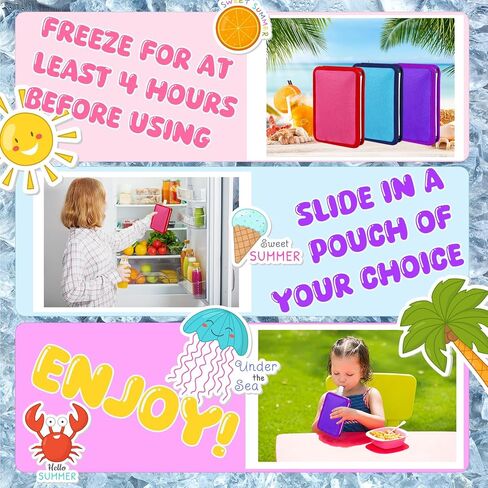3pcs Pouch Cooler Food Pouch Cooler Insulated Cooler Holder Fits Standard 3.5-4 oz Food Pouches for Baby Food Pouch, Freezing Food Pouch, Blue Pink Purple in Saudi Arabia
