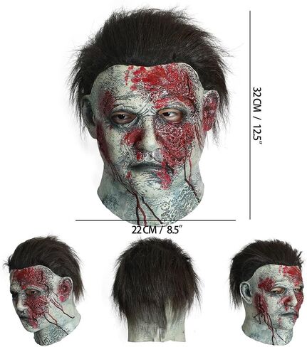 Thaodura Scary Mask, Halloween Latex Zombie Mask Full Head For Adults, Horror Cosplay Costume Props in Saudi Arabia