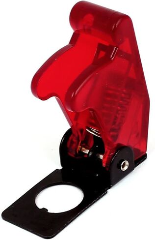 uxcell Plastic 12mm Toggle Switch Waterproof Spring Loaded Safety Cover Red in Saudi Arabia