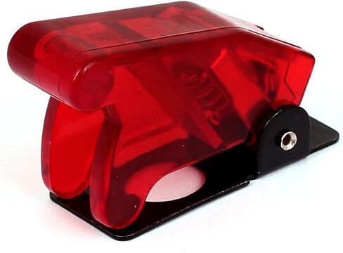 uxcell Plastic 12mm Toggle Switch Waterproof Spring Loaded Safety Cover Red in Saudi Arabia