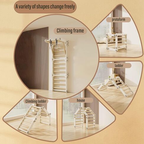 Toys for Children/Thickened Eco-Friendly Materials/Variable Climbing Frame Slides Promote Brain and Body Development/Beautiful Gift to Happy Childhood (Orange) in Saudi Arabia