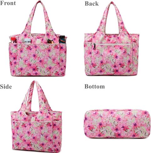 Tote Bag for Women,Large Travel Tote Bags with Zipper Waterproof Beach Bag Multi Pocket Shoulder Bag Work in Saudi Arabia