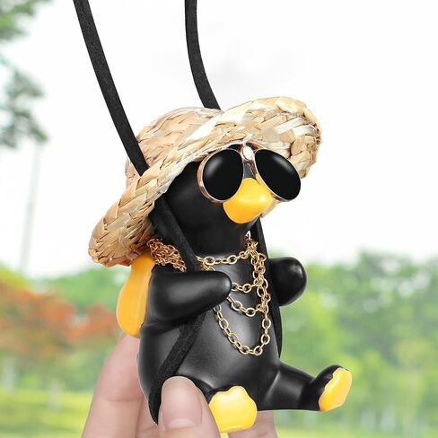 Swinging Duck Car Hanging Ornament, Car Hanging Accessories, Car Accessories Interior Aesthetic to Reduce Visual Fatigue, Cool Room Decor, Duck Hanging car Ornament, for Women and Men(Cool) in Kuwait