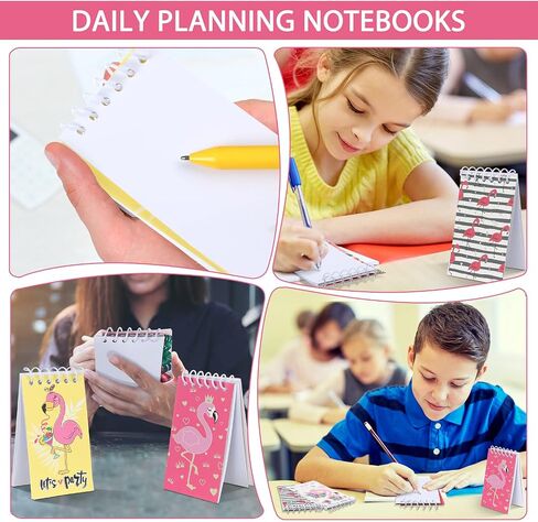 24 Pieces Flamingo Mini Notepads Summer Party Favors Hawaii Note Pads Luau Small Notebooks Tropical Spiral Memo Pad 2.36 x 3.94 Inch for Boys and Girls Student Teacher Classroom Office School Reward in Saudi Arabia