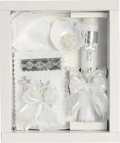 Baby Catholic Baptism Candle Set for Boys Baptismal Candles for Baptism for Girls Kit Velas para Bautizo de Niño niña in Saudi Arabia
