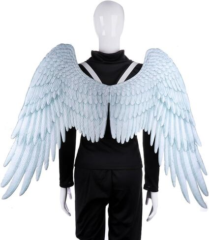 Alodidae Angel Wings Costume Halloween Party Cosplay Accessories | 3D Printed Non-Woven, Large Demon Bird Wing Costumes for Adults Women Men in Saudi Arabia