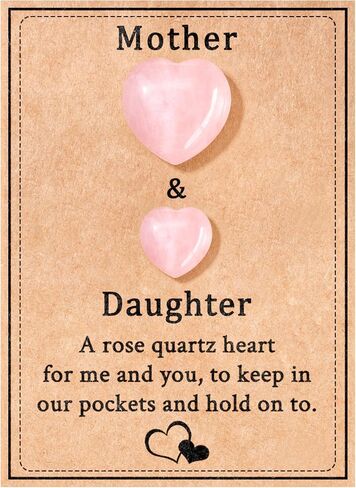 Mother Daughter Gift Heartfelt Connection Rose Quartz Crystal Set in Saudi Arabia