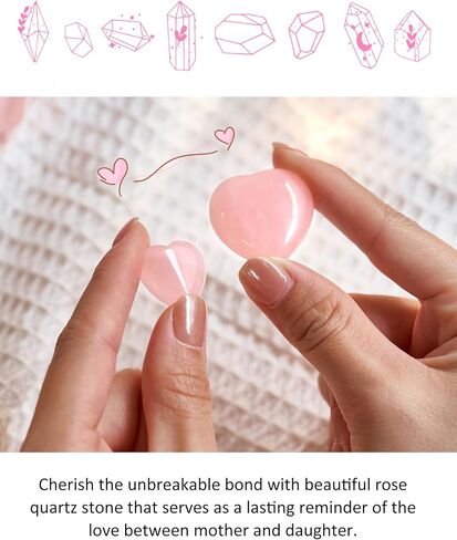 Mother Daughter Gift Heartfelt Connection Rose Quartz Crystal Set in Saudi Arabia
