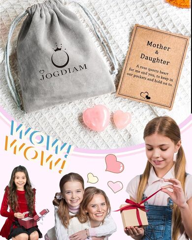 Mother Daughter Gift Heartfelt Connection Rose Quartz Crystal Set in Saudi Arabia