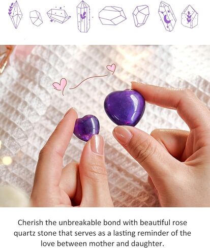 هدية الأم والابنة مجموعة كريستال كوارتز روز من القلب in Kuwait