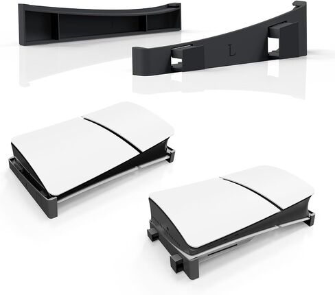Console Holder Horizontal Bracket Stand for PS5 Base Stand for PS5 Slim Disc & Digital Editions Accessories (Retro Grey) in Saudi Arabia
